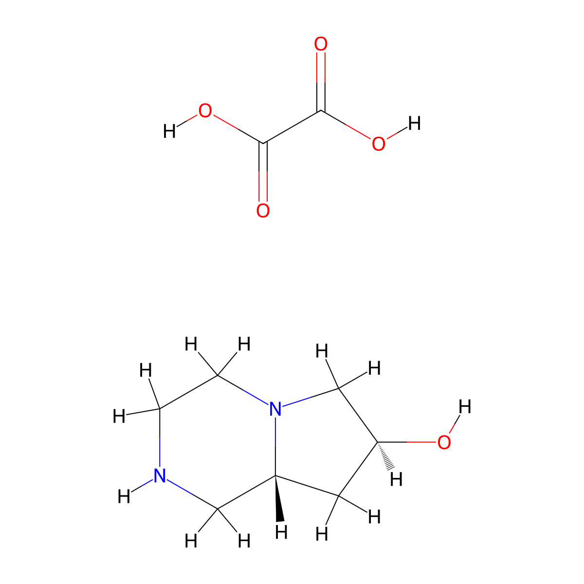 (7S,8aR)-Octahydropyrrolo[1,2-a]pyrazin-7-ol oxalate molecular structure, CAS 2126143-36-8