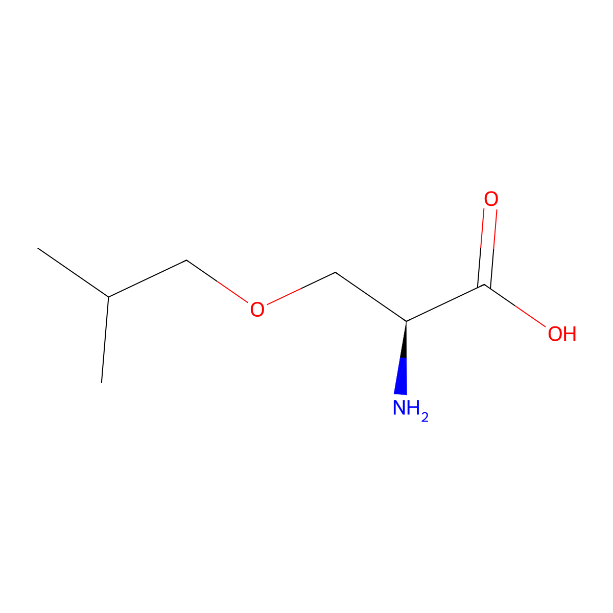 (2S)-2-Amino-3-(2-methylpropoxy)propanoic acid molecular structure, CAS 2126143-42-6