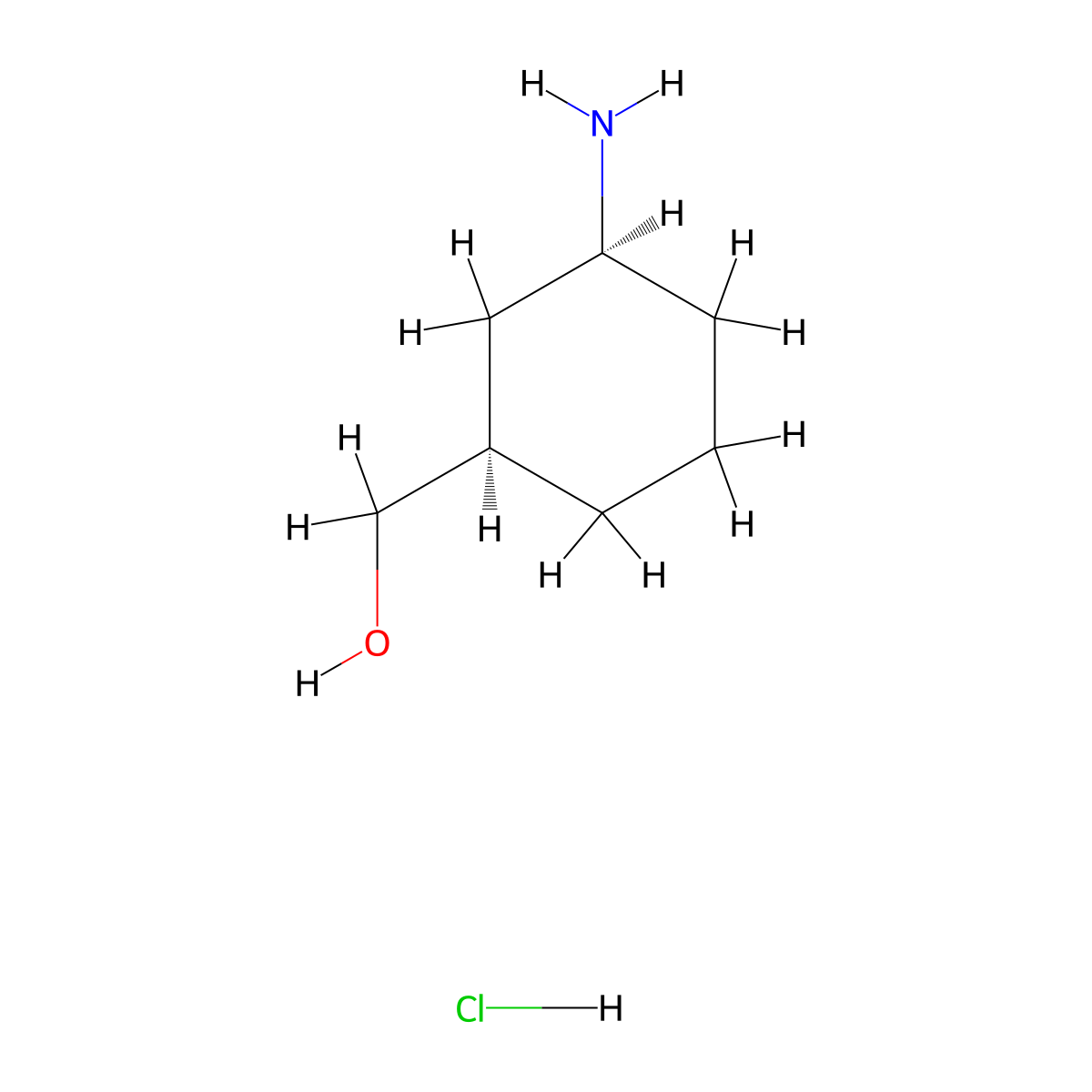 (cis-3-Aminocyclohexyl)methanol hydrochloride molecular structure, CAS 2126143-55-1