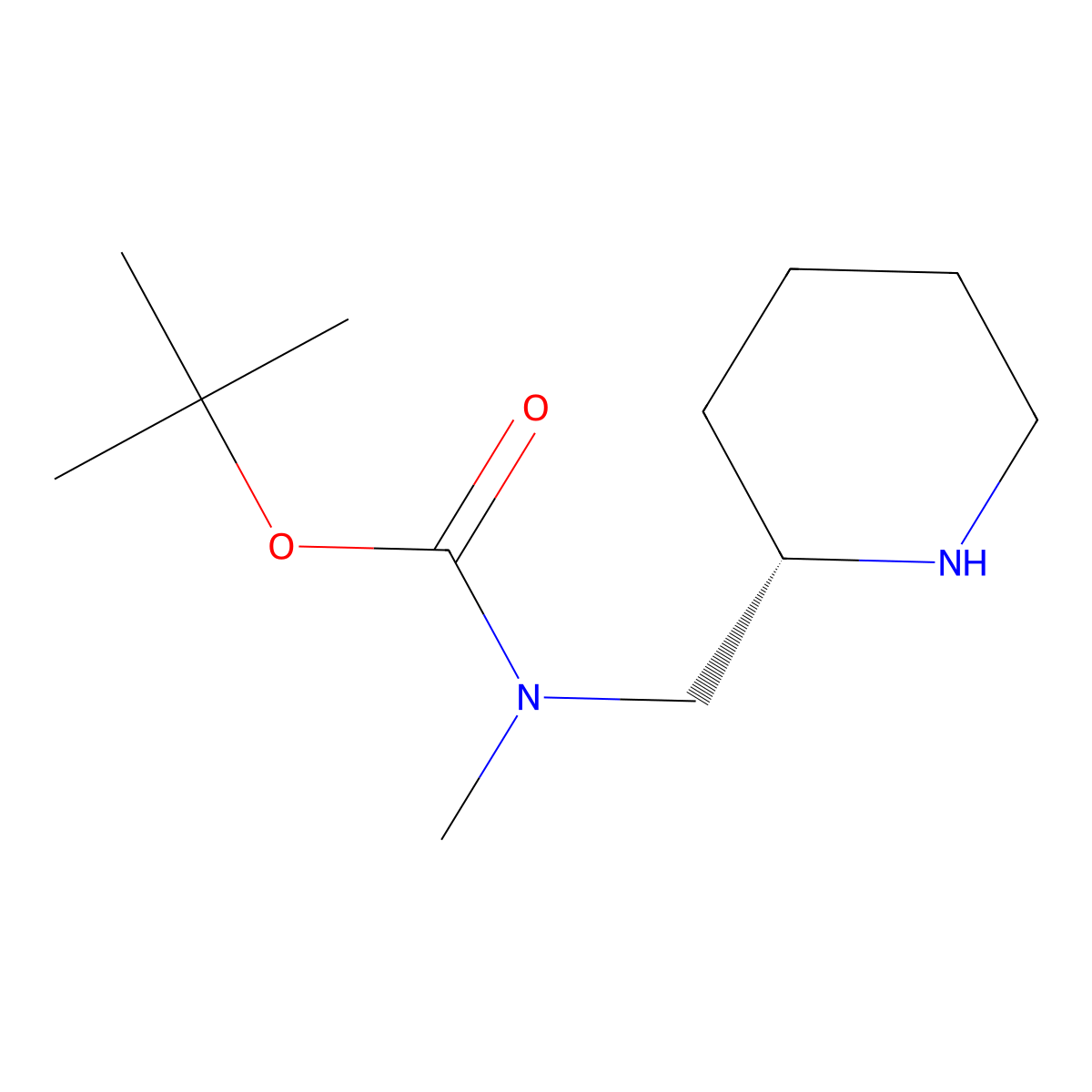 tert-butyl N-methyl-N-{[(2S)-piperidin-2-yl]methyl}carbamate molecular structure, CAS 2126143-57-3