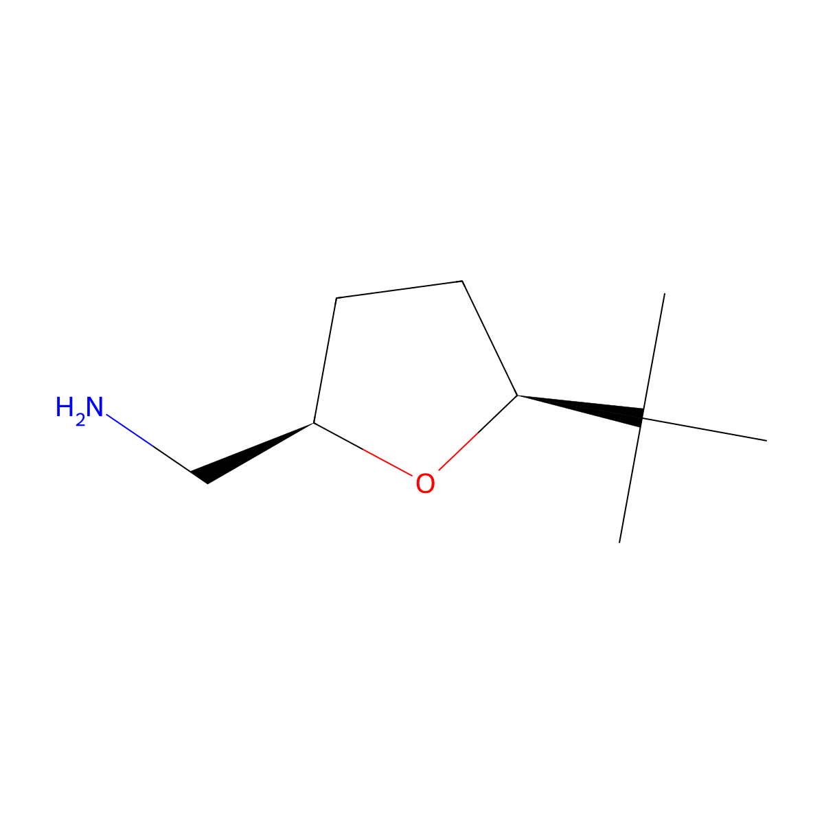 rac-[(2R,5S)-5-tert-butyloxolan-2-yl]methanamine molecular structure, CAS 2126143-85-7