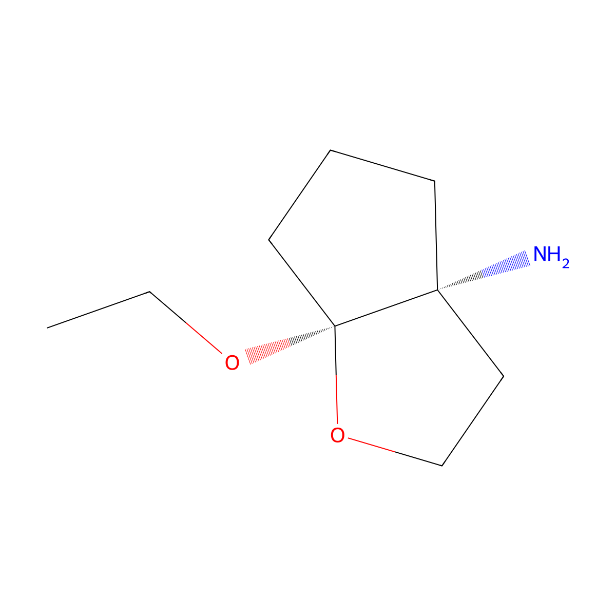(3AR,6aS)-6a-ethoxyhexahydro-3aH-cyclopenta[b]furan-3a-amine molecular structure, CAS 2126144-00-9