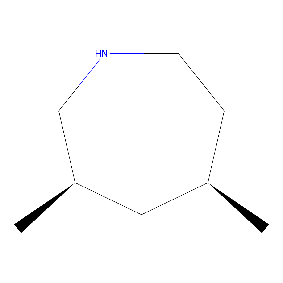 rac-(3R,5S)-3,5-dimethylazepane molecular structure, CAS 2126144-09-8