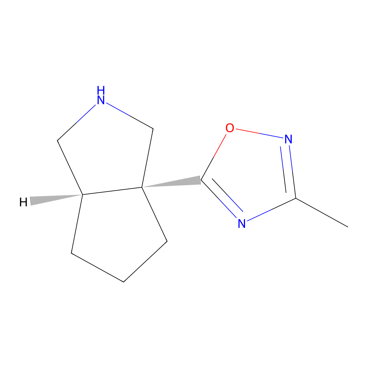 rac-5-[(3aR,6aR)-octahydrocyclopenta[c]pyrrol-3a-yl]-3-methyl-1,2,4-oxadiazole molecular structure, CAS 2126144-15-6