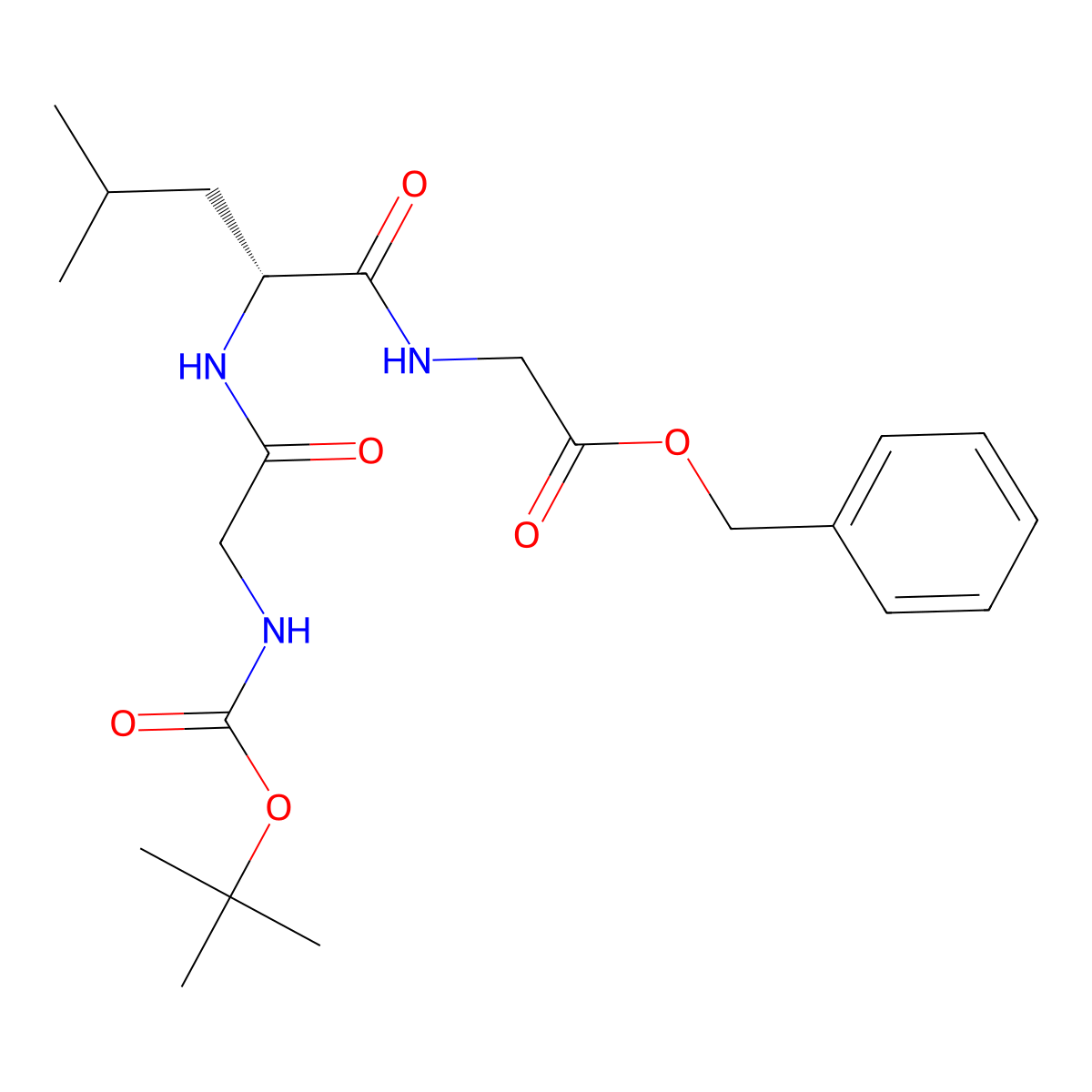 benzyl 2-[[(2R)-2-[[2-(tert-butoxycarbonylamino)acetyl]amino]-4-methyl-pentanoyl]amino]acetate molecular structure, CAS 2126144-18-9