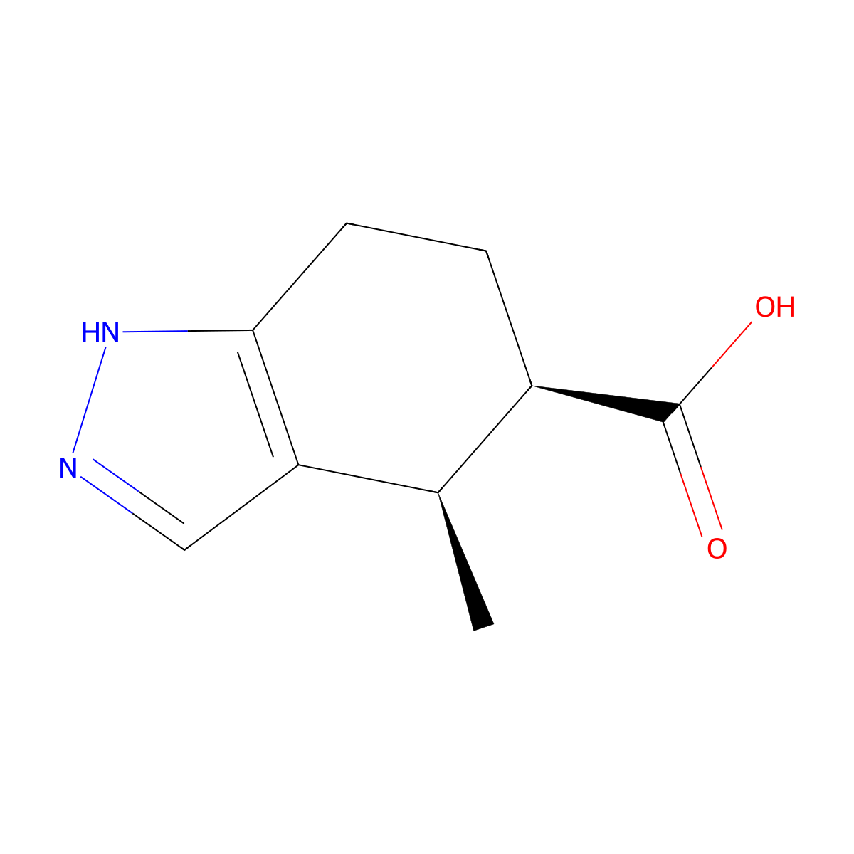 (4R,5R)-4-Methyl-4,5,6,7-tetrahydro-1H-indazole-5-carboxylic acid molecular structure, CAS 2126144-36-1