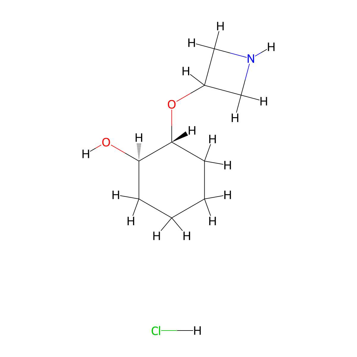 (1R,2R)-2-(Azetidin-3-yloxy)cyclohexan-1-ol;hydrochloride molecular structure, CAS 2126144-43-0