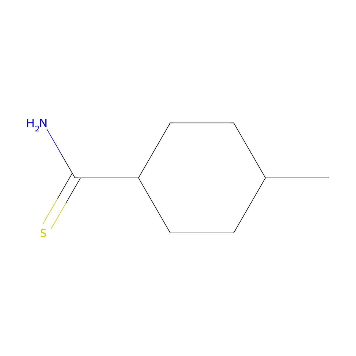 Rac-(1s,4s)-4-methylcyclohexane-1-carbothioamide molecular structure, CAS 2126144-44-1
