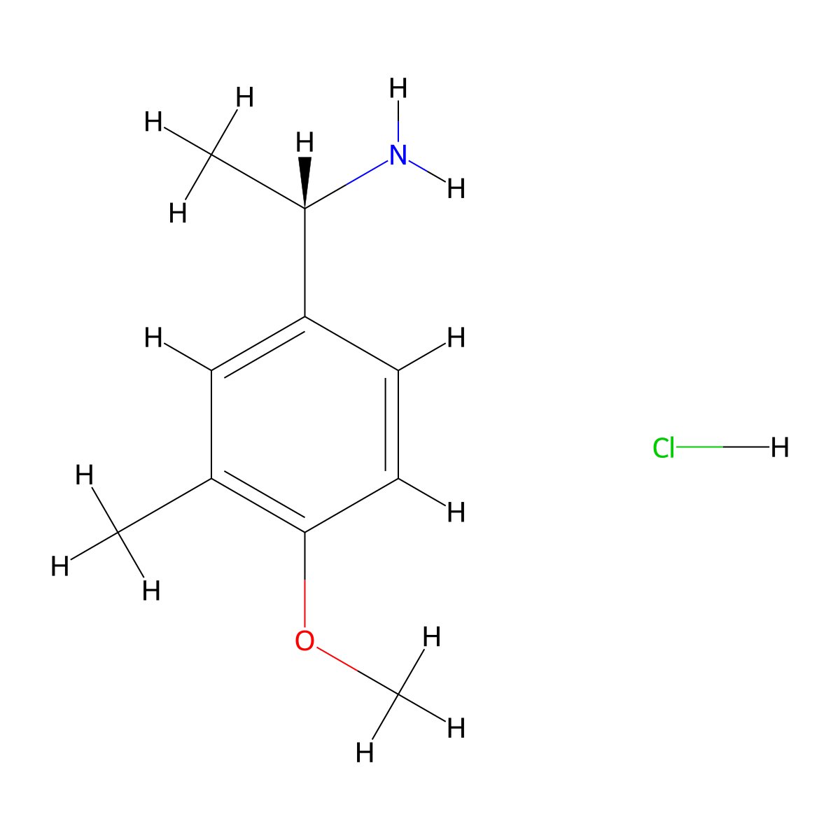 (S)-1-(4-methoxy-3-methylphenyl)ethanamine hydrochloride molecular structure, CAS 2126144-51-0