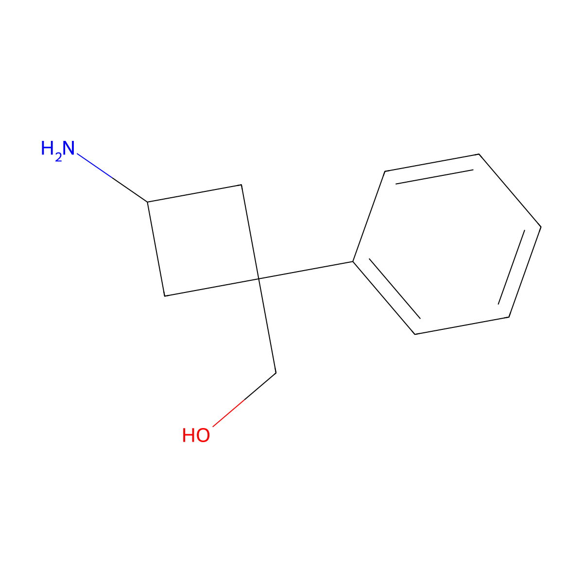 [(1r,3r)-3-Amino-1-phenylcyclobutyl]methanol molecular structure, CAS 2126144-62-3
