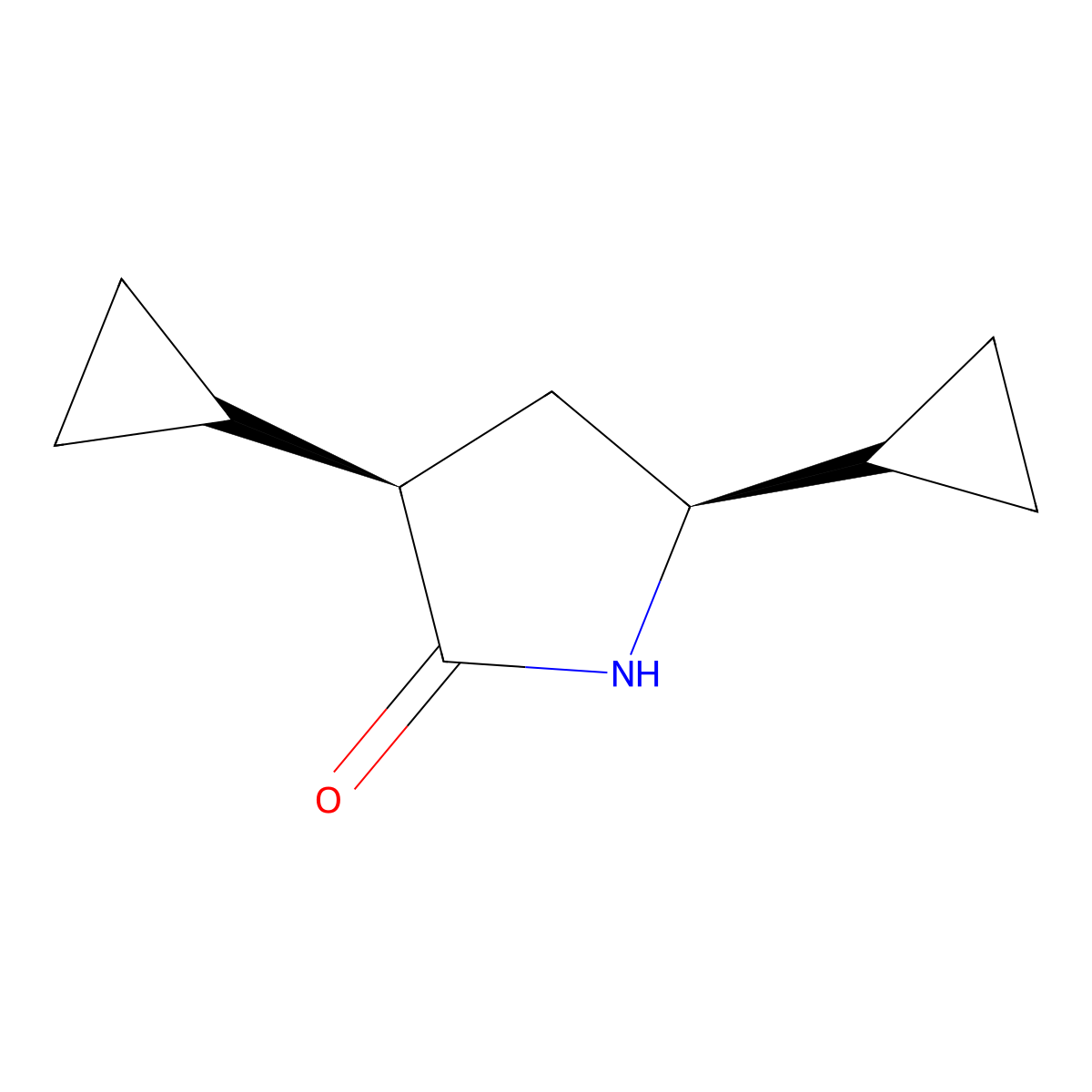 (3R,5S)-3,5-Dicyclopropylpyrrolidin-2-one molecular structure, CAS 2126144-64-5