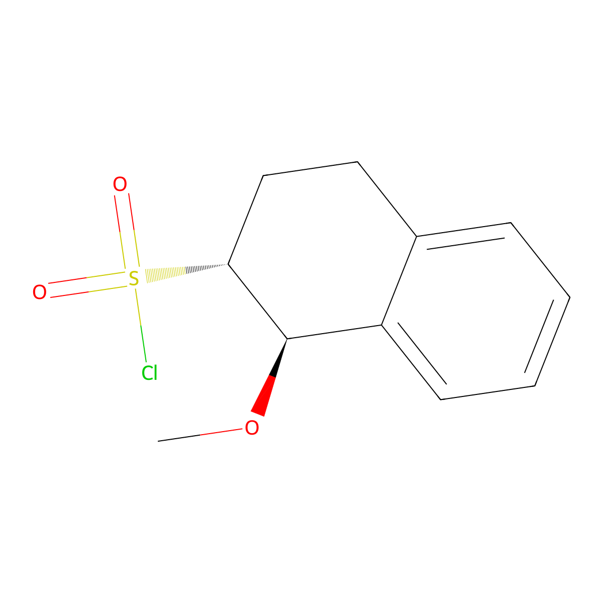 (1R,2R)-1-methoxy-1,2,3,4-tetrahydronaphthalene-2-sulfonyl chloride molecular structure, CAS 2126144-85-0