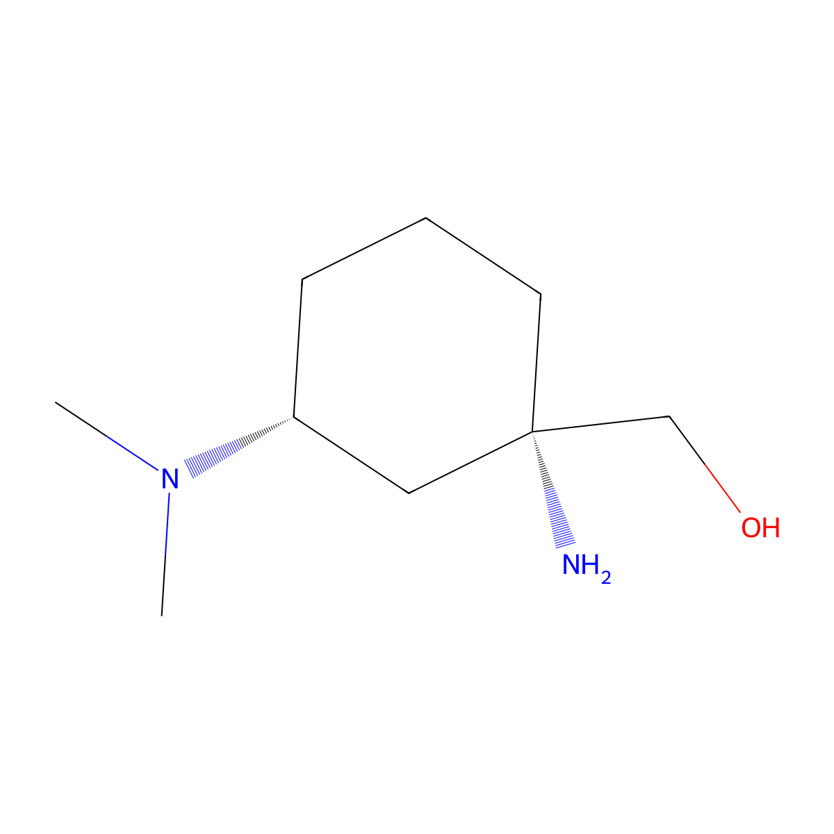 ((1S,3R)-1-Amino-3-(dimethylamino)cyclohexyl)methanol molecular structure, CAS 2126144-89-4
