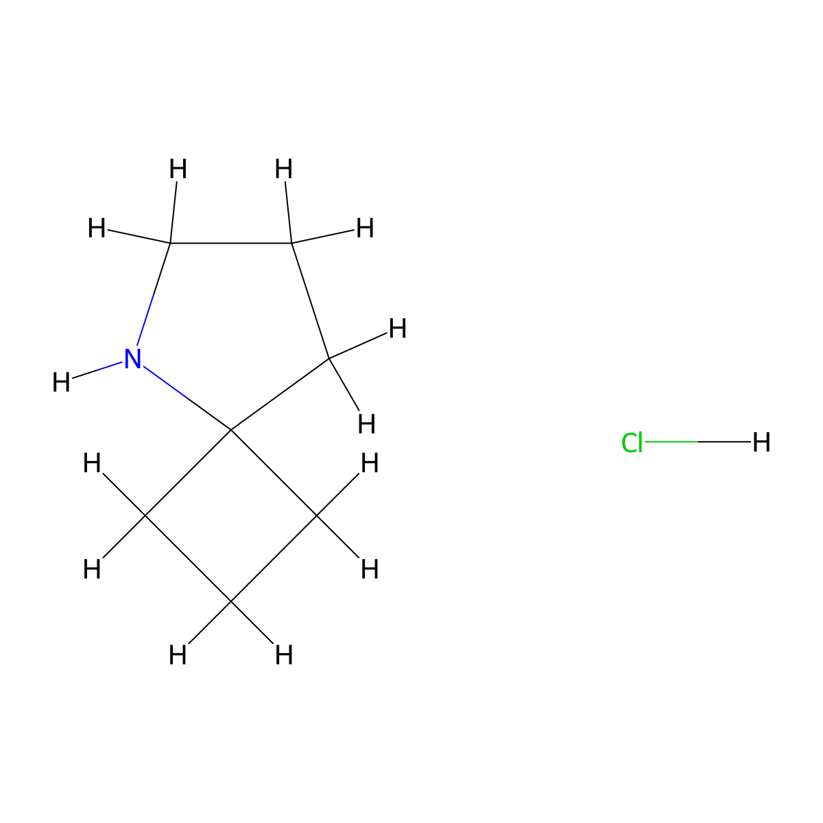 5-Azaspiro(3.4)octane hydrochloride molecular structure, CAS 2126159-45-1