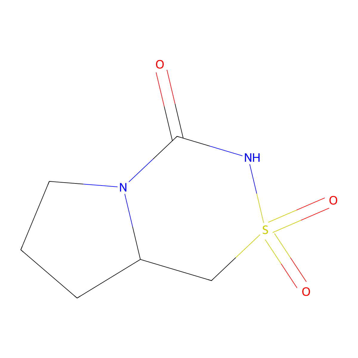 hexahydro-1H-2lambda6-pyrrolo[1,2-d][1,2,4]thiadiazine-2,2,4-trione molecular structure, CAS 2126159-55-3