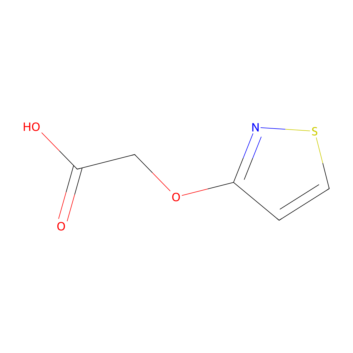 2-(1,2-Thiazol-3-yloxy)acetic acid molecular structure, CAS 2126159-57-5