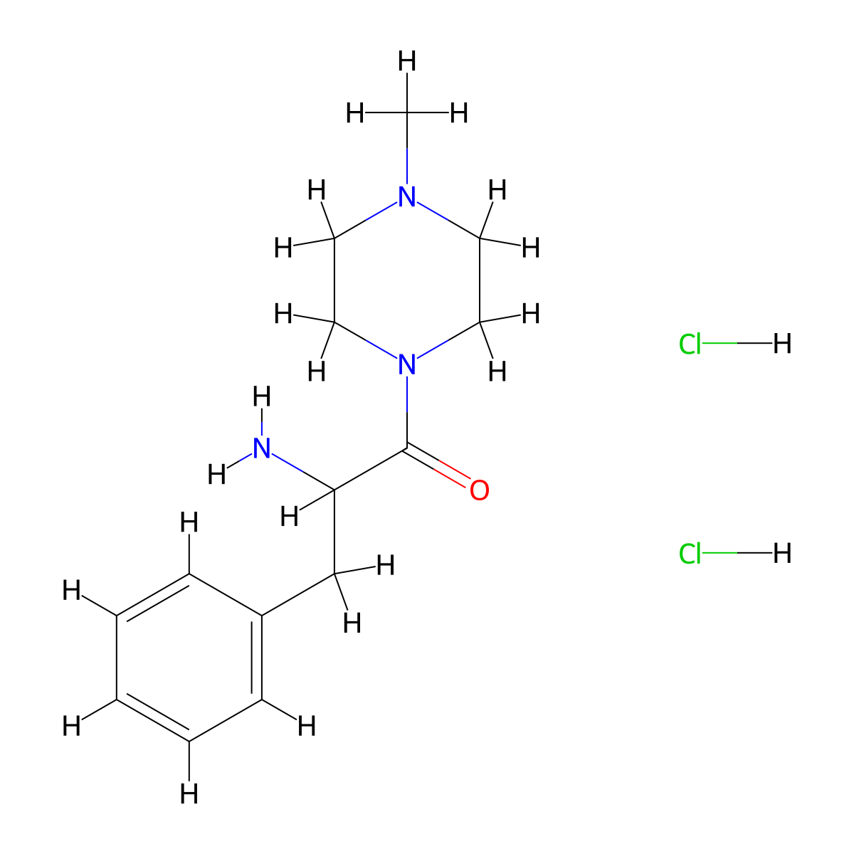 2-Amino-1-(4-methylpiperazin-1-yl)-3-phenylpropan-1-one dihydrochloride molecular structure, CAS 2126159-60-0