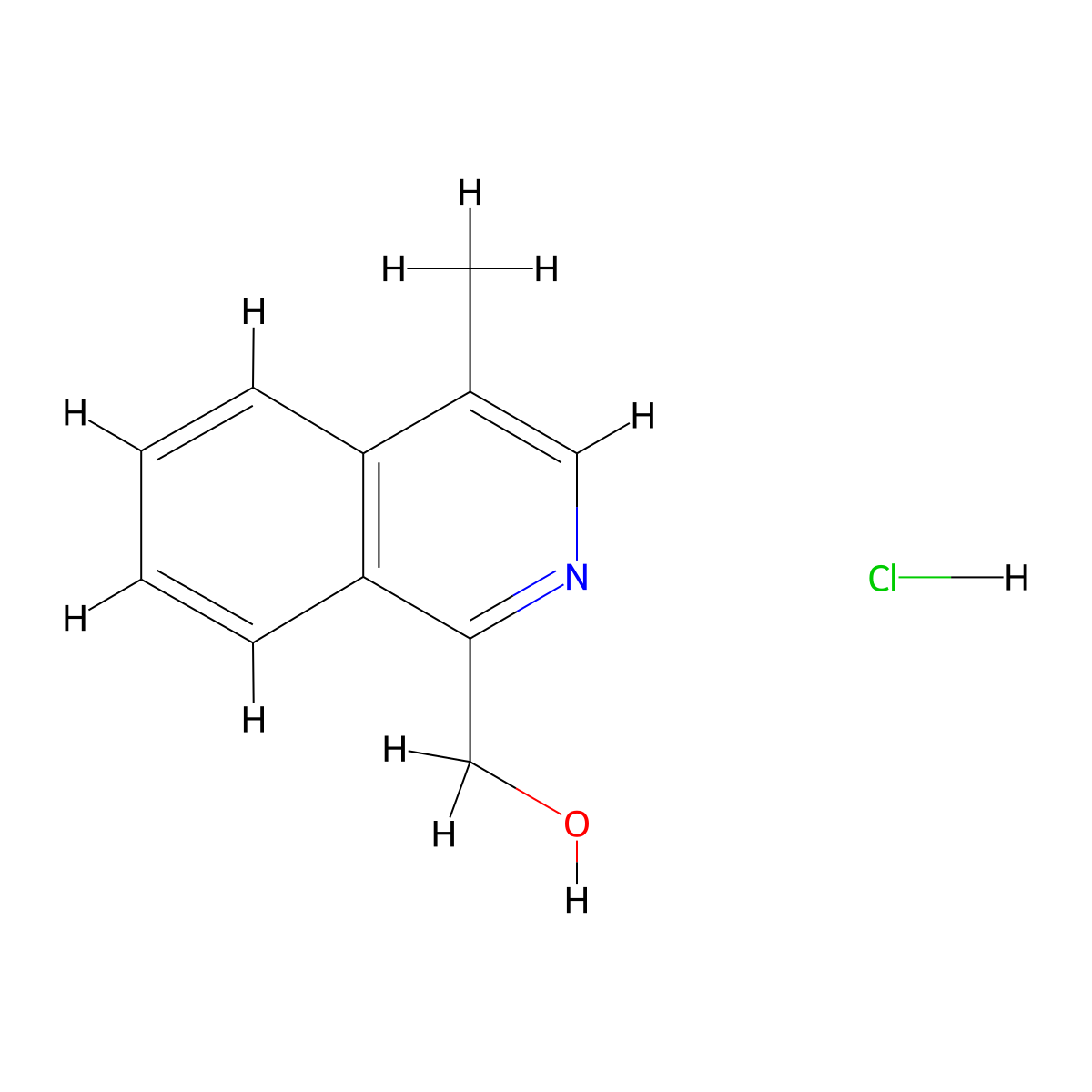 (4-Methylisoquinolin-1-yl)methanol hydrochloride molecular structure, CAS 2126159-72-4