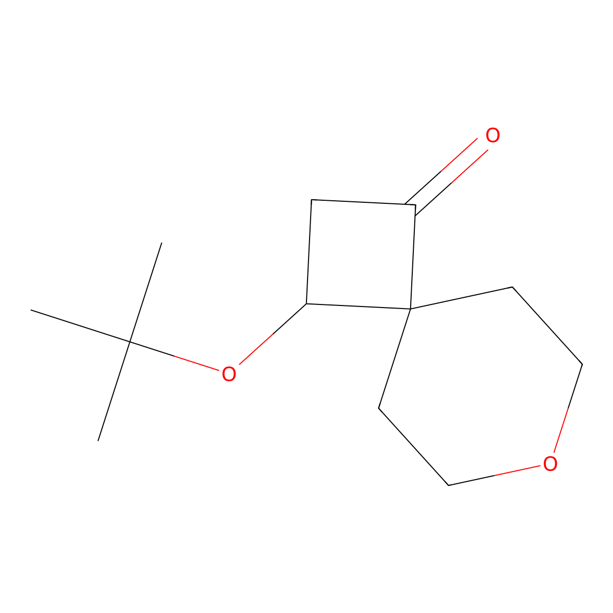 3-(tert-Butoxy)-7-oxaspiro[3.5]nonan-1-one molecular structure, CAS 2126159-76-8