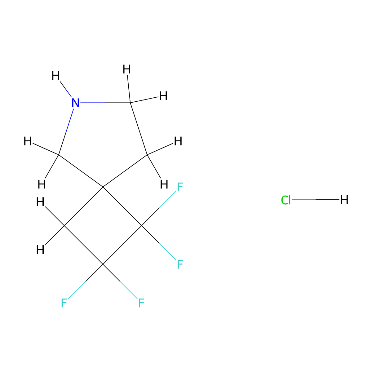 1,1,2,2-Tetrafluoro-6-azaspiro[3.4]octane hydrochloride molecular structure, CAS 2126159-80-4