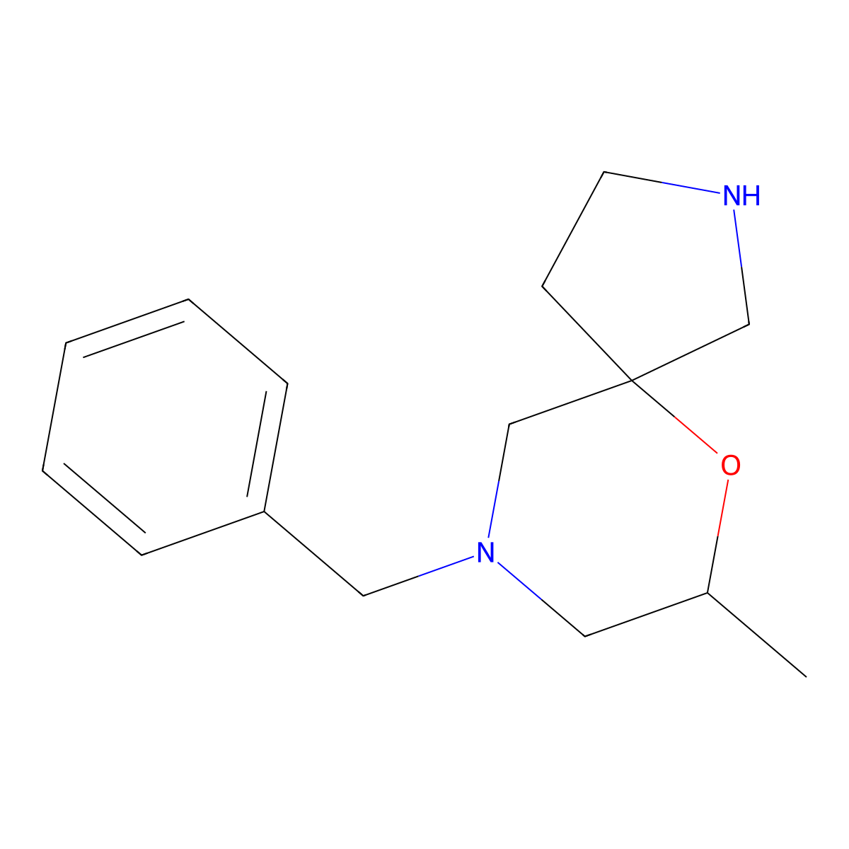 9-Benzyl-7-methyl-6-oxa-2,9-diazaspiro[4.5]decane molecular structure, CAS 2126159-81-5