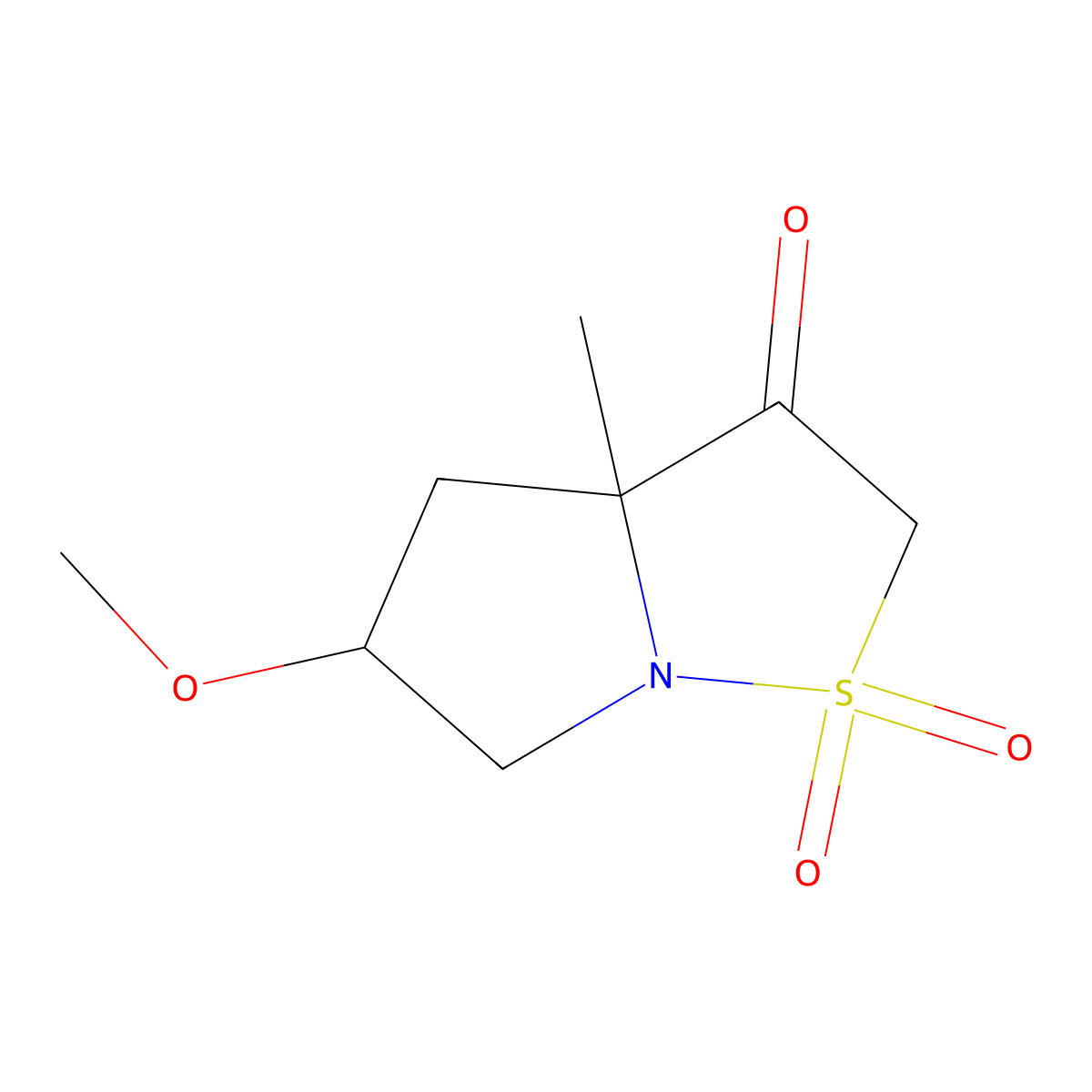 5-Methoxy-3a-methyl-hexahydro-1lambda6-pyrrolo[1,2-b][1,2]thiazole-1,1,3-trione molecular structure, CAS 2126159-90-6