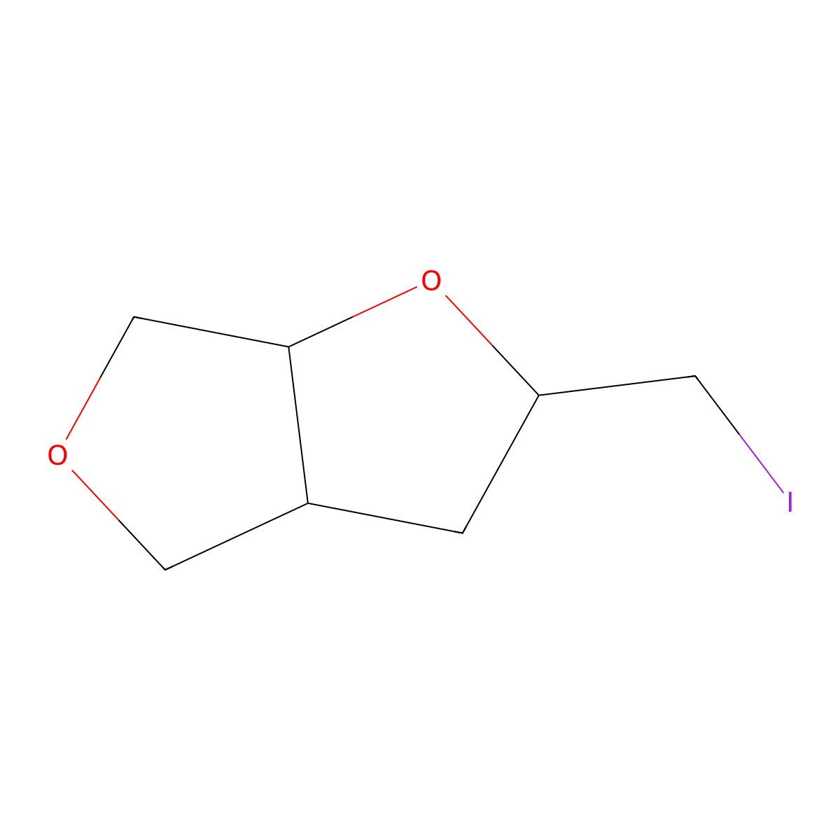 2-(Iodomethyl)-hexahydrofuro[2,3-c]furan molecular structure, CAS 2126160-04-9