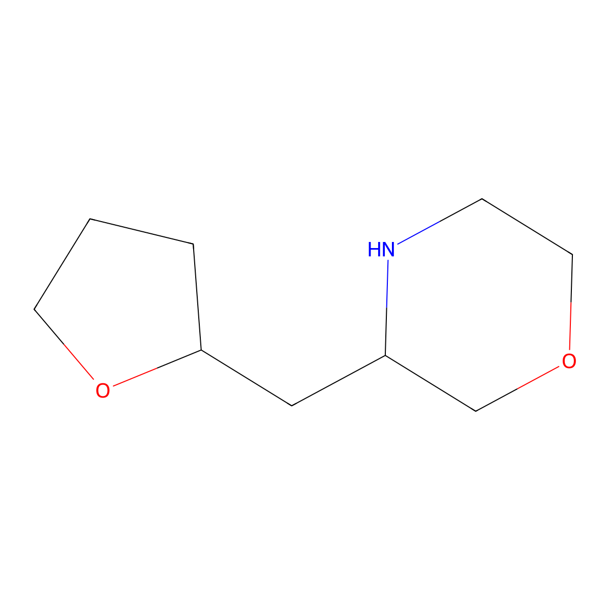 3-((Oxolan-2-yl)methyl)morpholine molecular structure, CAS 2126160-05-0