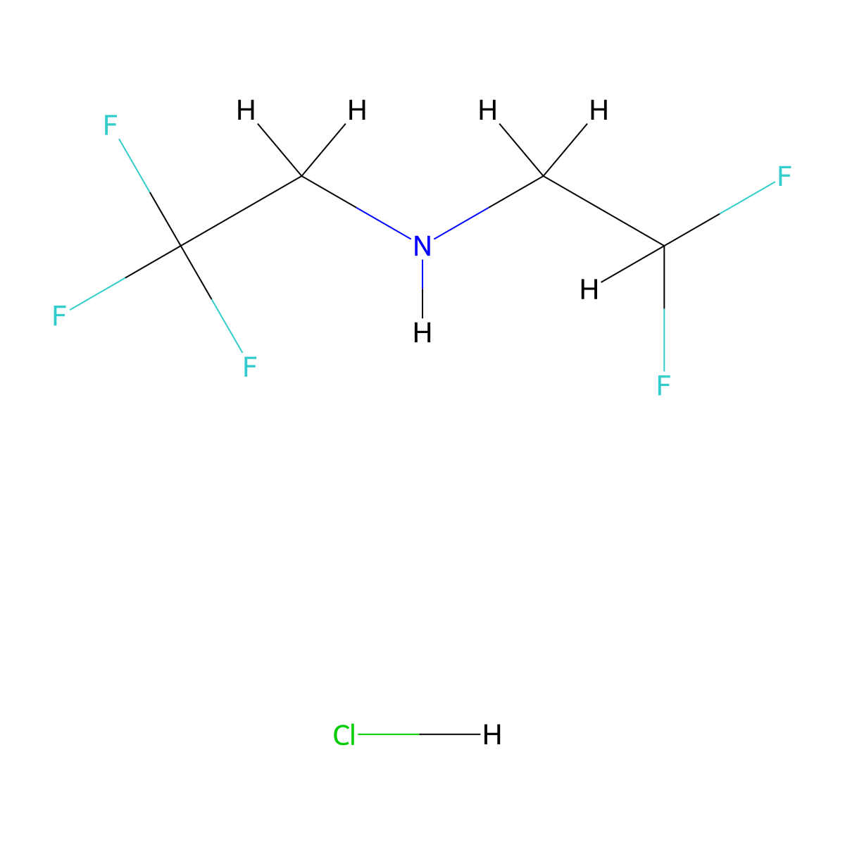 (2,2-Difluoroethyl)(2,2,2-trifluoroethyl)amine hydrochloride molecular structure, CAS 2126160-16-3