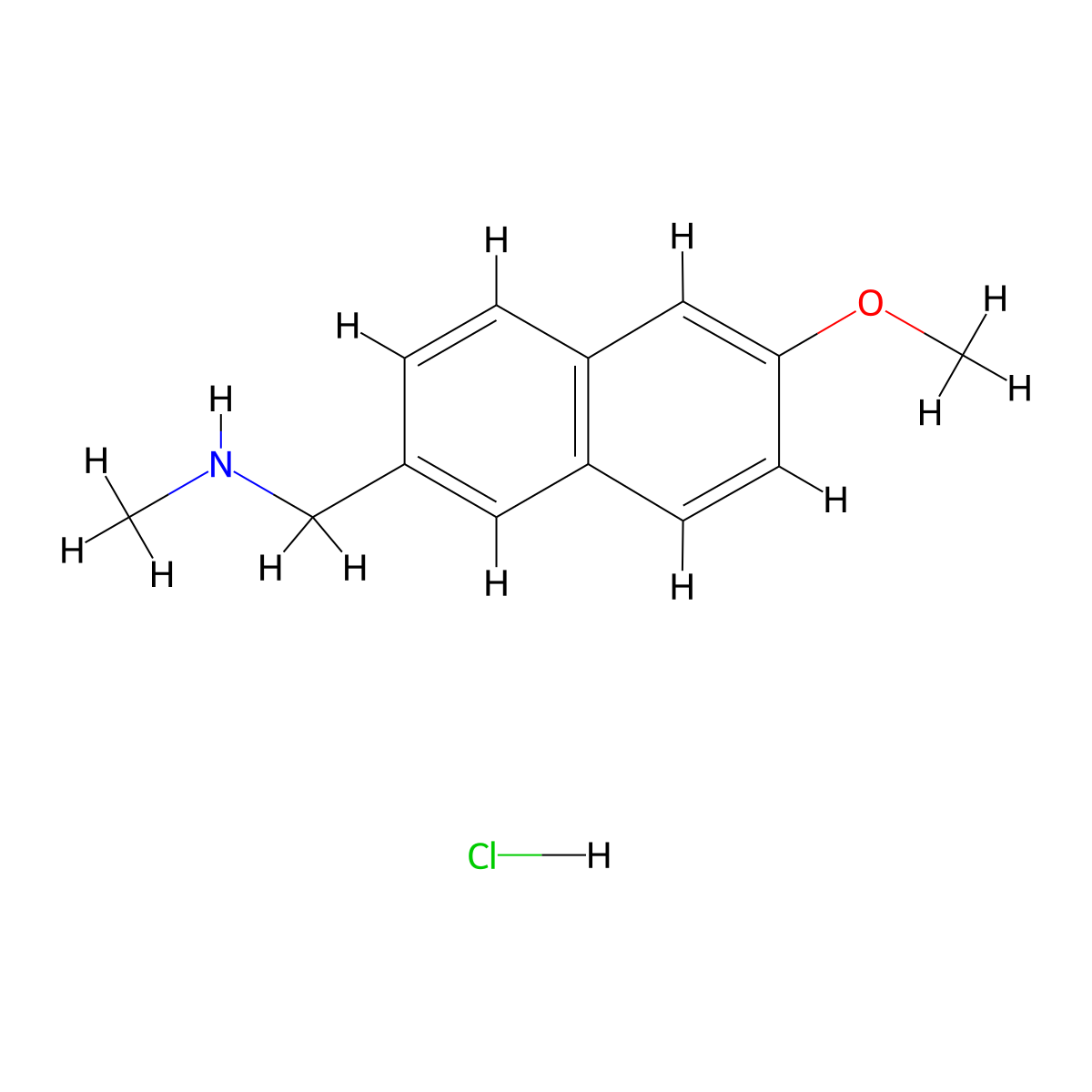 [(6-Methoxynaphthalen-2-yl)methyl](methyl)amine hydrochloride molecular structure, CAS 2126160-33-4