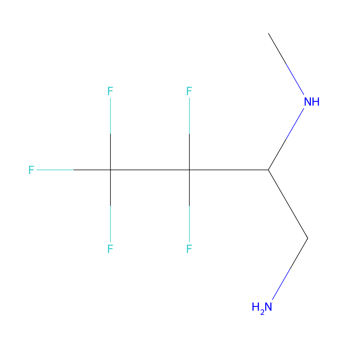 (1-Amino-3,3,4,4,4-pentafluorobutan-2-yl)(methyl)amine molecular structure, CAS 2126160-34-5