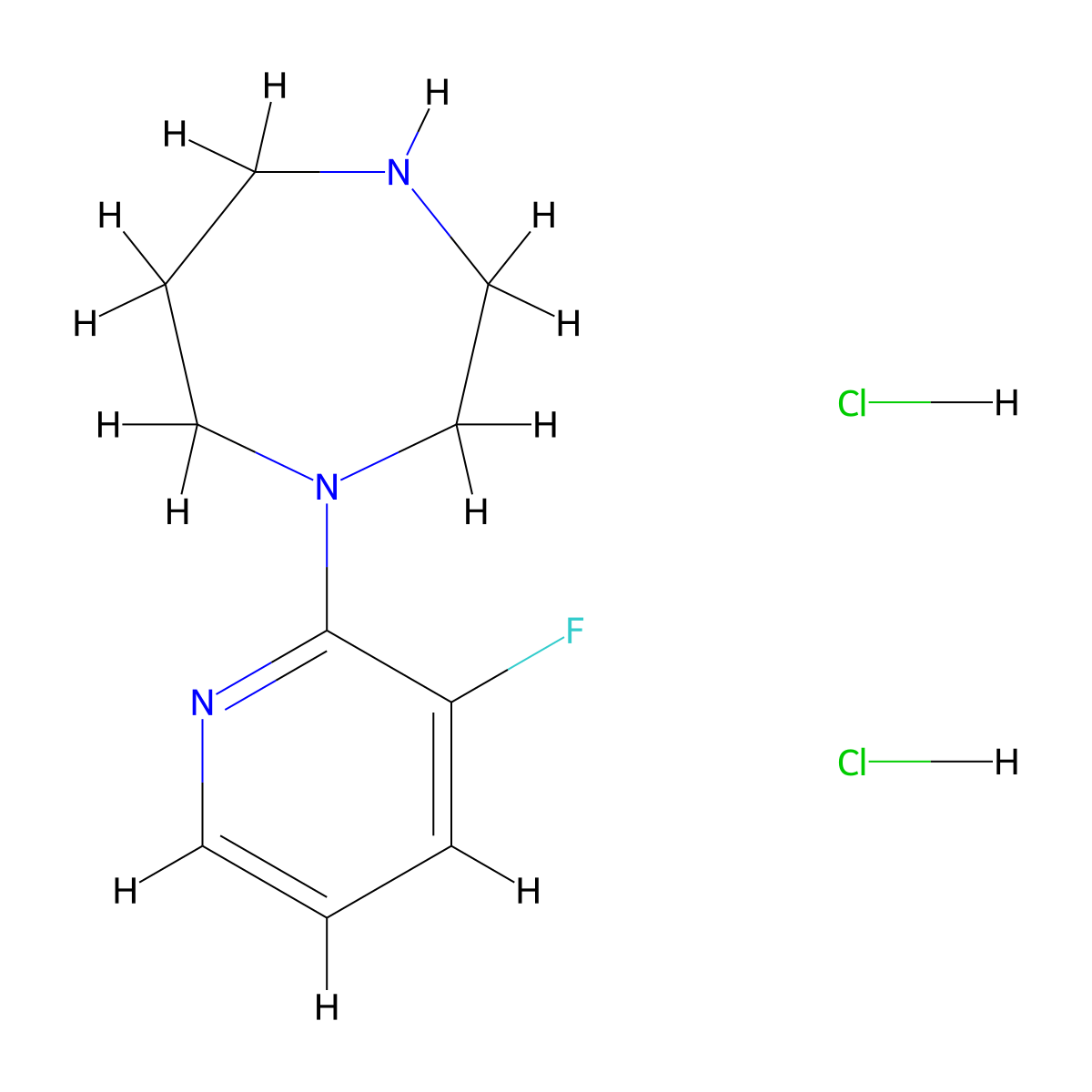1-(3-Fluoropyridin-2-yl)-1,4-diazepane dihydrochloride molecular structure, CAS 2126160-39-0