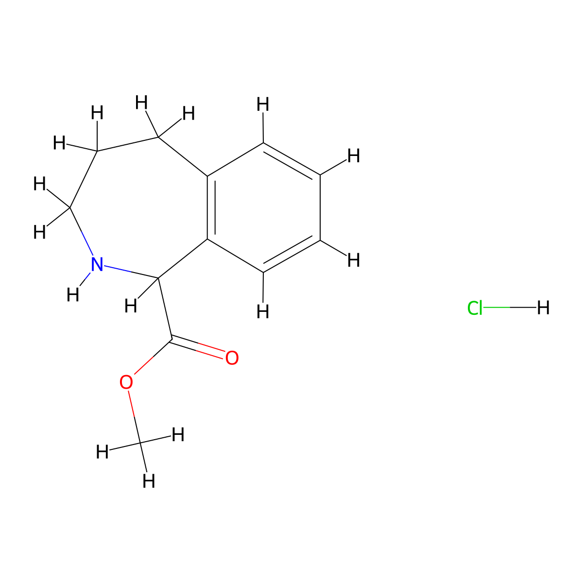 methyl 2,3,4,5-tetrahydro-1H-2-benzazepine-1-carboxylate hydrochloride molecular structure, CAS 2126160-44-7