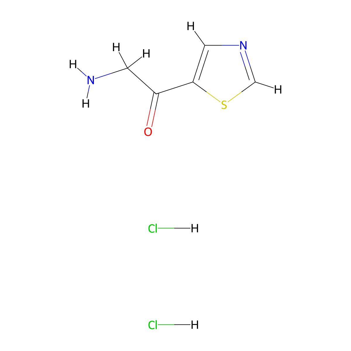 2-Amino-1-(1,3-thiazol-5-yl)ethan-1-one dihydrochloride molecular structure, CAS 2126160-46-9