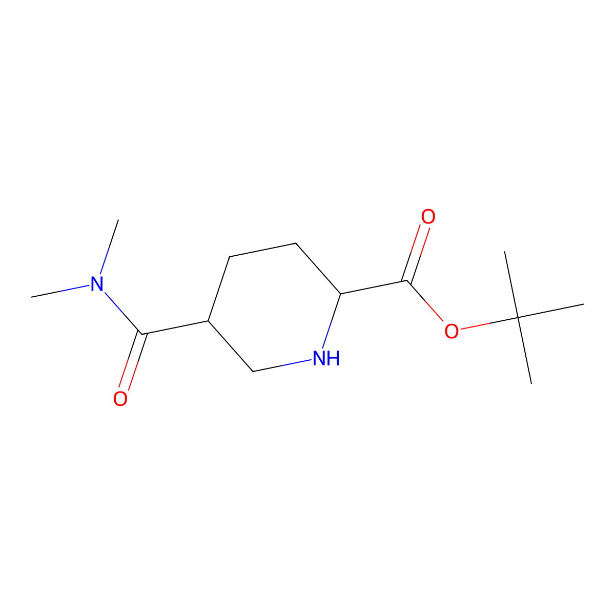tert-Butyl 5-(dimethylcarbamoyl)piperidine-2-carboxylate molecular structure, CAS 2126160-53-8