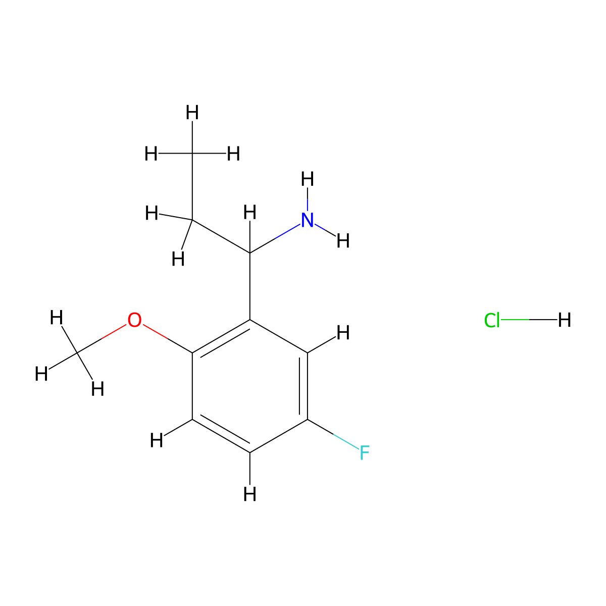 1-(5-Fluoro-2-methoxyphenyl)propan-1-amine hydrochloride molecular structure, CAS 2126160-55-0