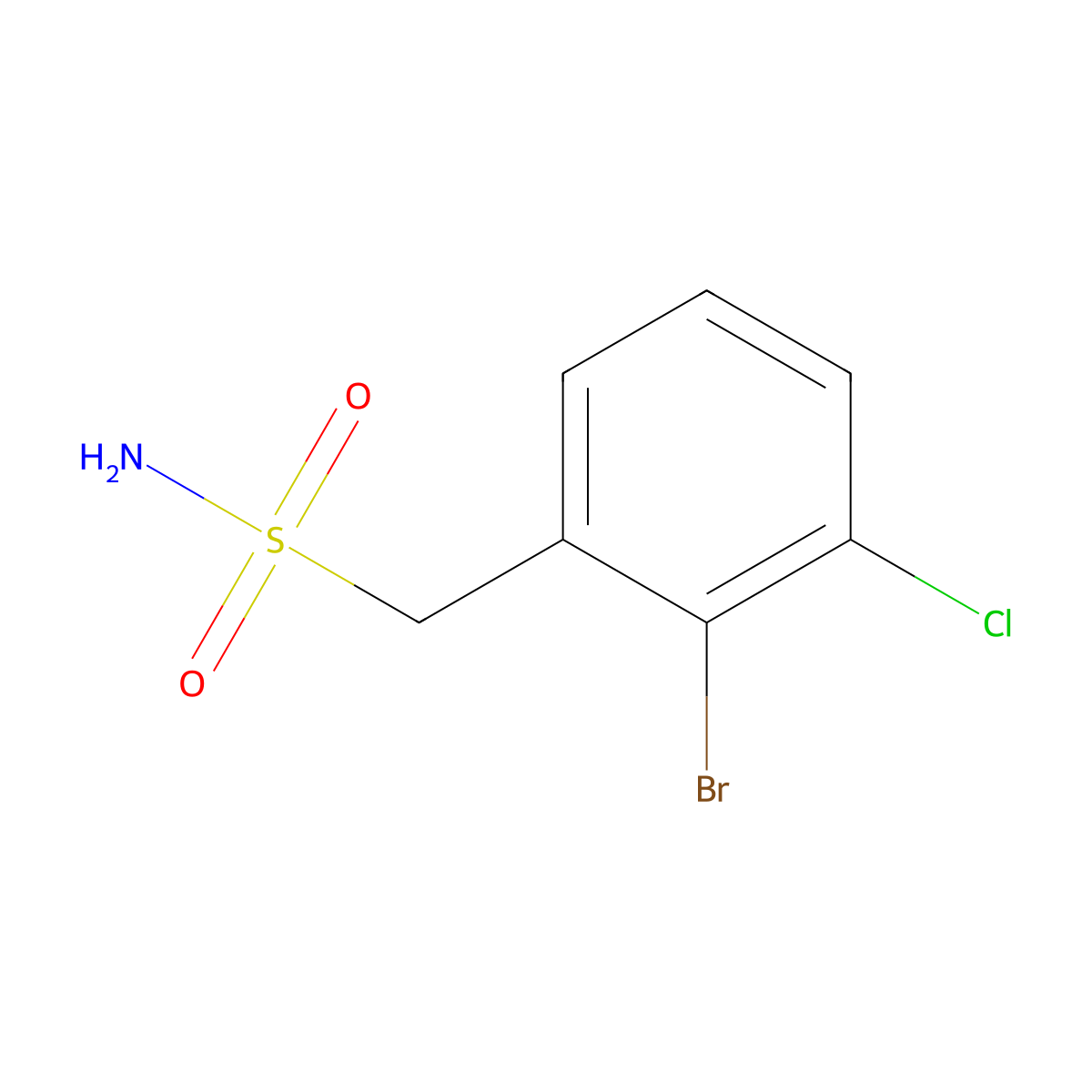 (2-Bromo-3-chlorophenyl)methanesulfonamide molecular structure, CAS 2126160-60-7