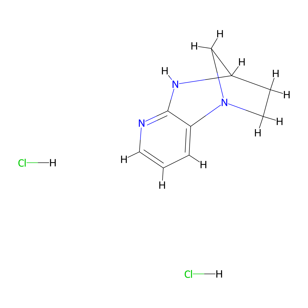 1,6,8-Triazatricyclo[7.2.1.0,2,7]dodeca-2,4,6-triene dihydrochloride molecular structure, CAS 2126160-73-2