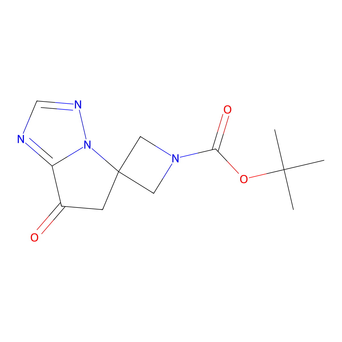 tert-Butyl 7'-oxo-6',7'-dihydrospiro[azetidine-3,5'-pyrrolo[1,2-b][1,2,4]triazole]-1-carboxylate molecular structure, CAS 2126160-84-5