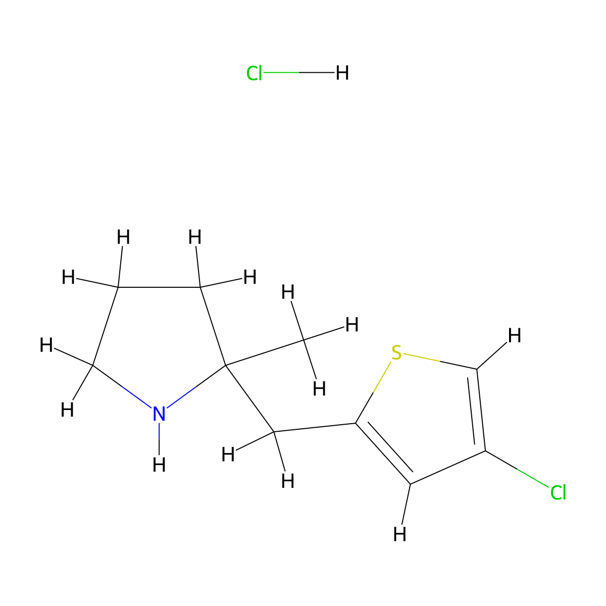 2-[(4-Chlorothiophen-2-yl)methyl]-2-methylpyrrolidine hydrochloride molecular structure, CAS 2126160-95-8