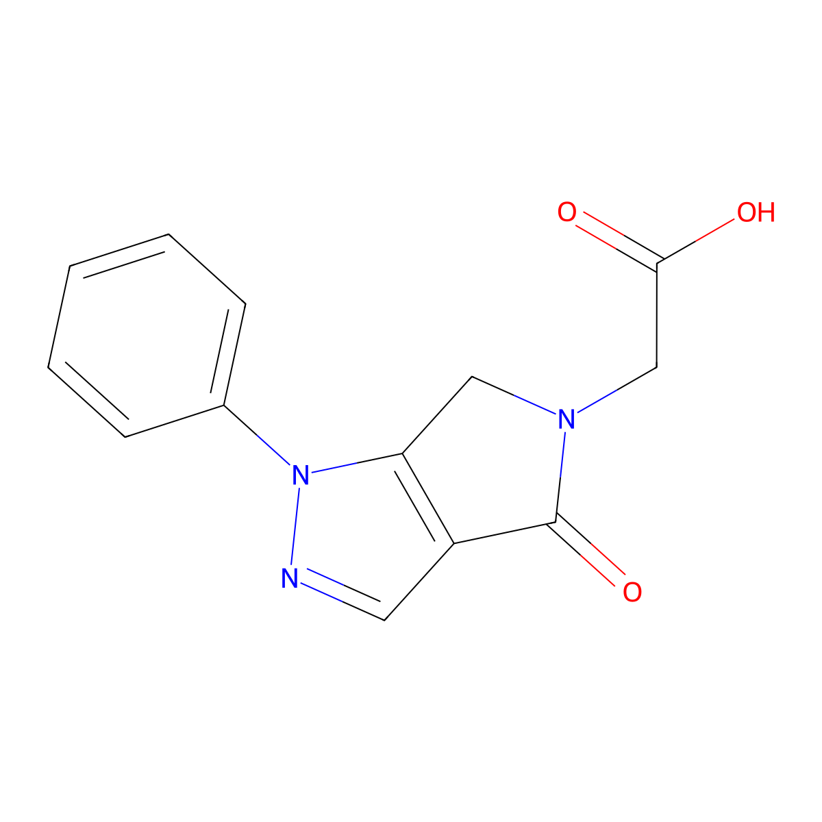 2-{4-oxo-1-phenyl-1H,4H,5H,6H-pyrrolo[3,4-c]pyrazol-5-yl}acetic acid molecular structure, CAS 2126160-98-1
