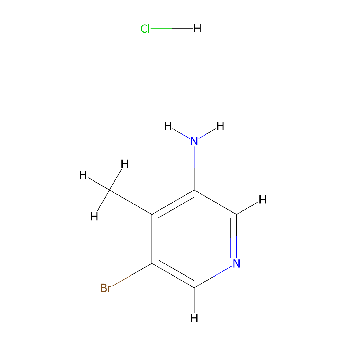 5-Bromo-4-methylpyridin-3-amine hydrochloride molecular structure, CAS 2126160-99-2