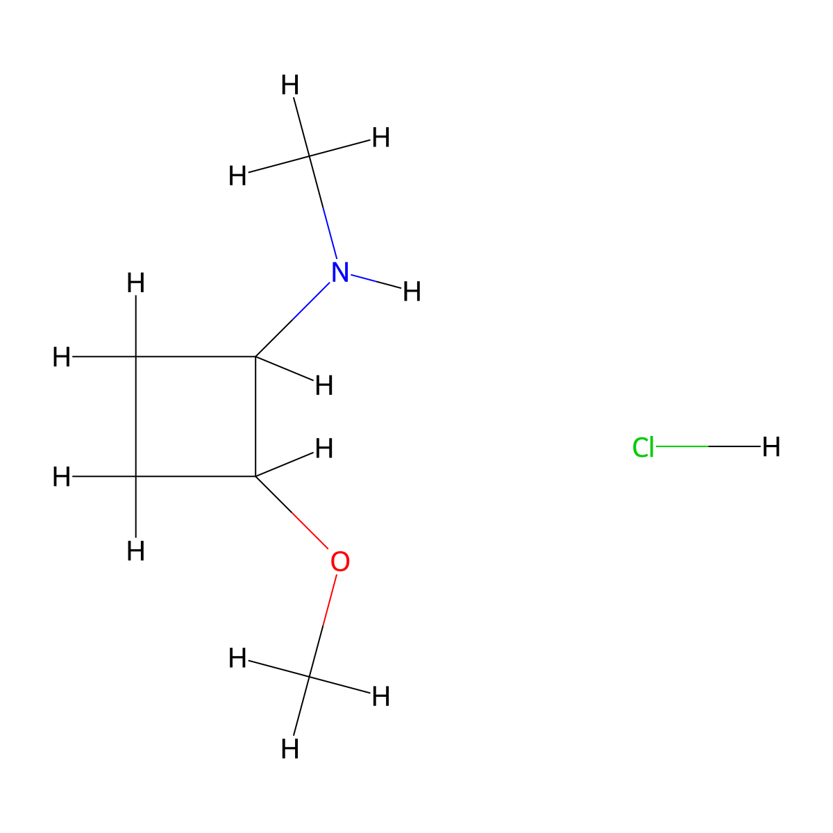 2-Methoxy-N-methylcyclobutan-1-amine hydrochloride molecular structure, CAS 2126161-02-0
