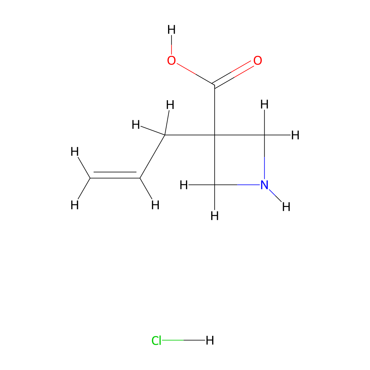 3-(Prop-2-en-1-yl)azetidine-3-carboxylic acid hydrochloride molecular structure, CAS 2126161-04-2