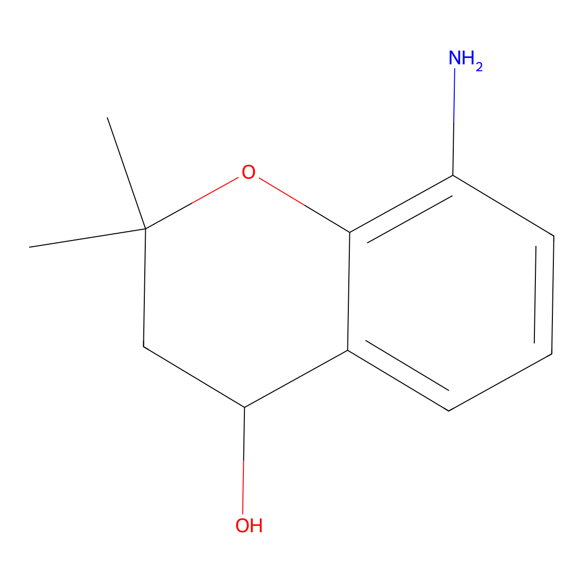 8-amino-2,2-dimethyl-3,4-dihydro-2H-1-benzopyran-4-ol molecular structure, CAS 2126161-11-1