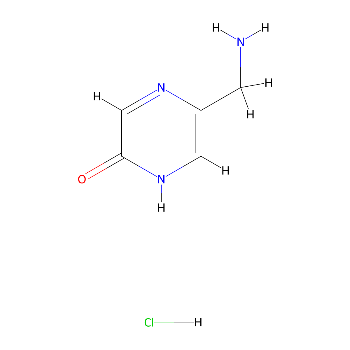5-(Aminomethyl)pyrazin-2-ol hydrochloride molecular structure, CAS 2126161-21-3