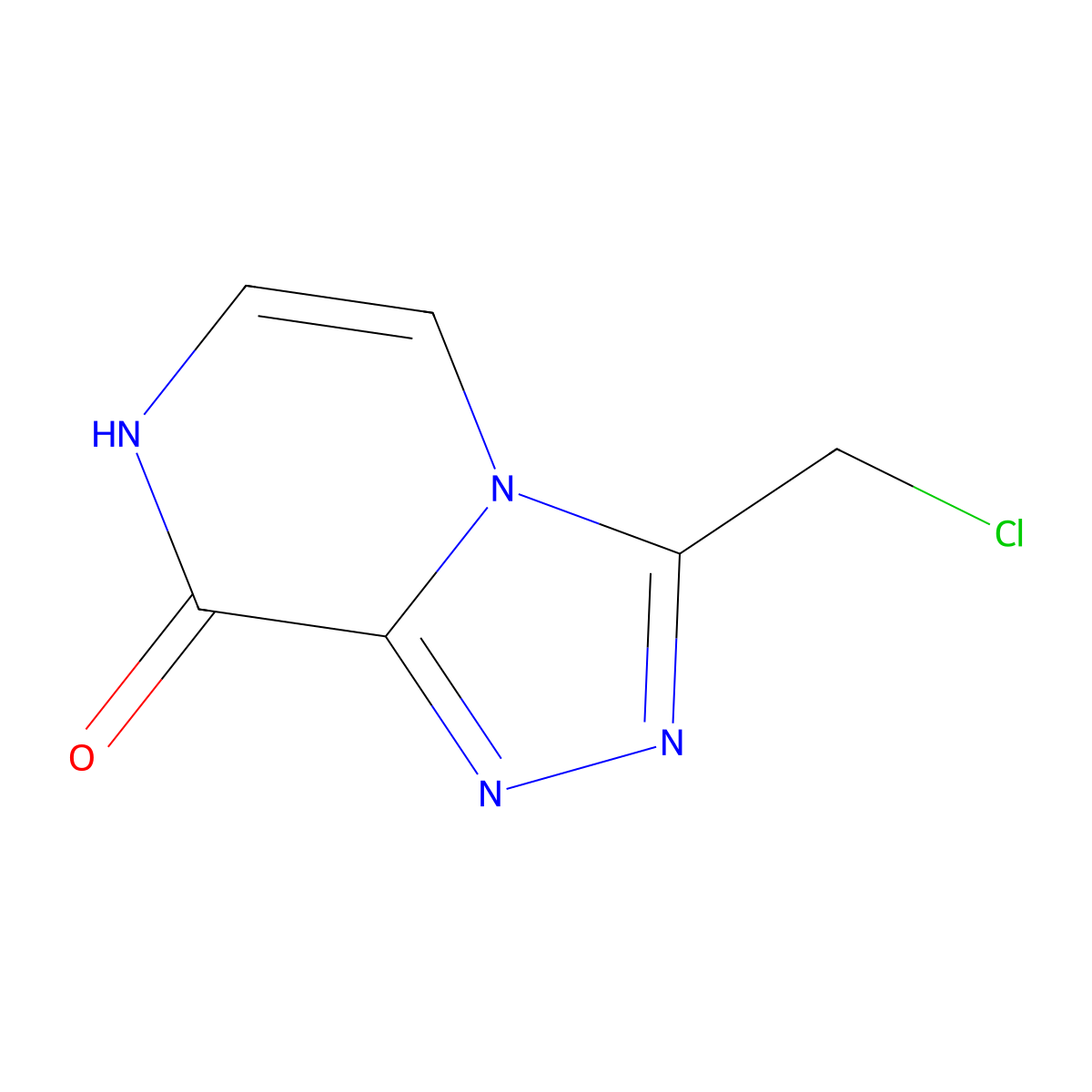 3-(chloromethyl)-7H,8H-[1,2,4]triazolo[4,3-a]pyrazin-8-one molecular structure, CAS 2126161-30-4