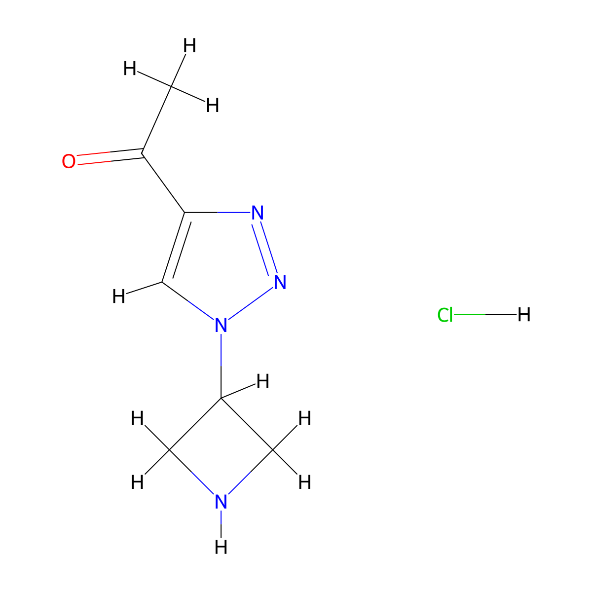 1-[1-(Azetidin-3-yl)-1H-1,2,3-triazol-4-yl]ethan-1-one hydrochloride molecular structure, CAS 2126161-38-2