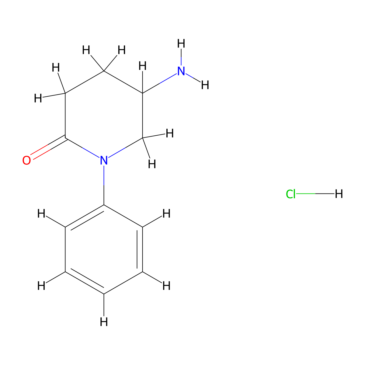 5-Amino-1-phenylpiperidin-2-one hydrochloride molecular structure, CAS 2126161-40-6