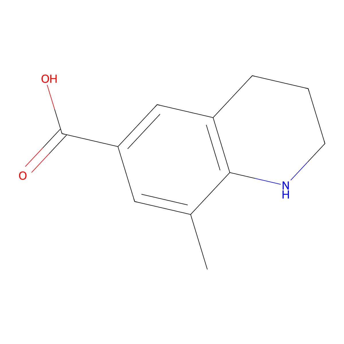 8-Methyl-1,2,3,4-tetrahydroquinoline-6-carboxylic acid molecular structure, CAS 2126161-45-1